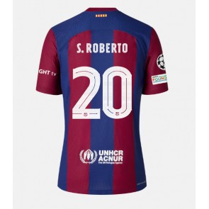 Barcelona Sergi Roberto #20 Replika Hjemmebanetrøje 2023-24 Kortærmet